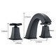 preview thumbnail 9 of 21, YASINU Cross Handles Widespread 8 Inch Bathroom Faucet With Pop-up Drain