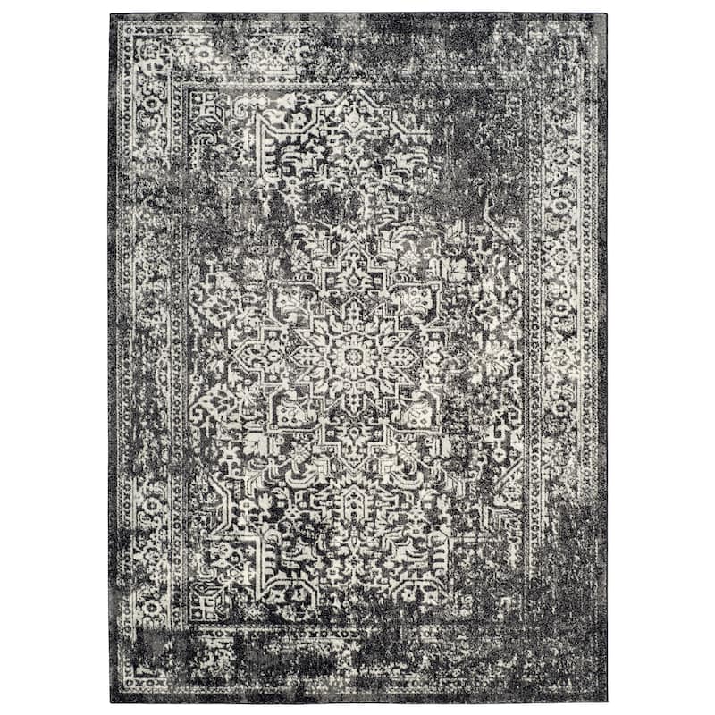 SAFAVIEH Evoke Quinn Vintage Distressed Rug - 6'7" x 9' - Black/Grey
