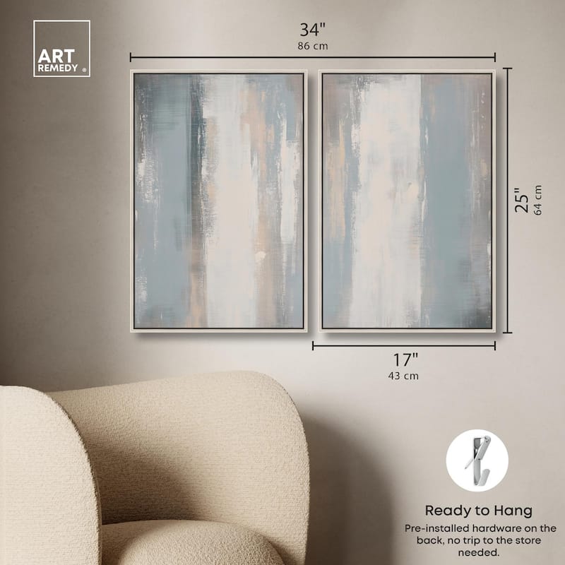 Neutral Ground Canvas Set of 2 by Art Remedy