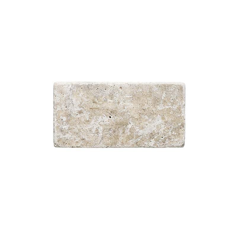 Ivory Travertine 3" x 6" Tumbled Tile