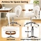preview thumbnail 20 of 22, Armless Desk Chair Makeup Vanity Chair with Wheels and Adjustable Height Office Chair Criss Cross Cross-Legged Chair