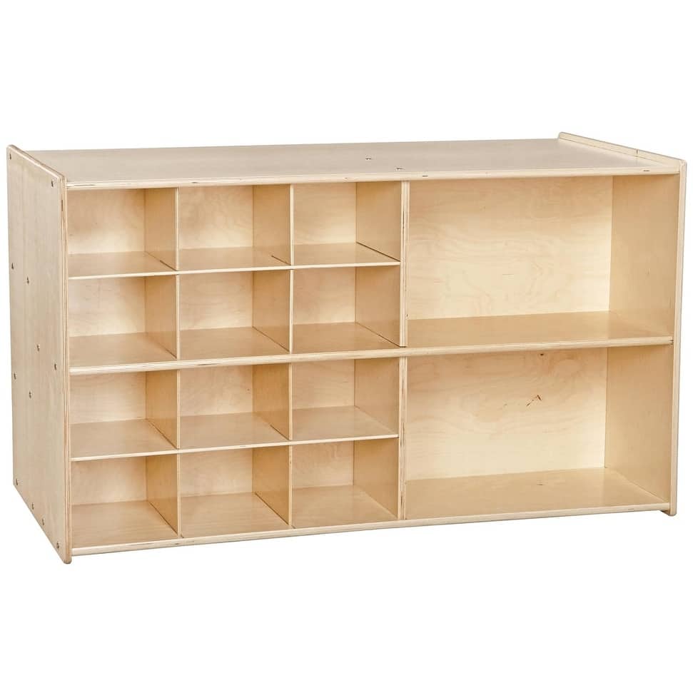 Contender 2 in 1 Mobile Bookcase Unit with 12 Slots, Toddler Storage Cubbies, Toy Bin, Nursery Storage Organizer