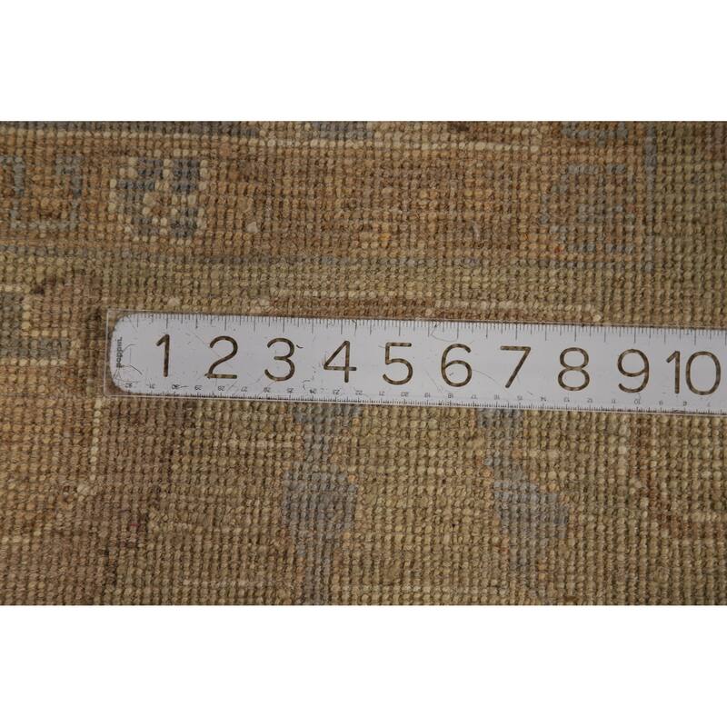 Hand Knotted Oriental 100% Wool Carpet Transitional All-Over Navy Blue & Blues Oushak Area Rug - 8' 8'' X 5' 11''