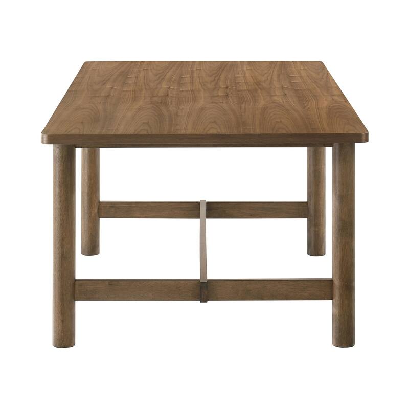 Rectangular Wooden Dining Table with Trestle Base in Walnut