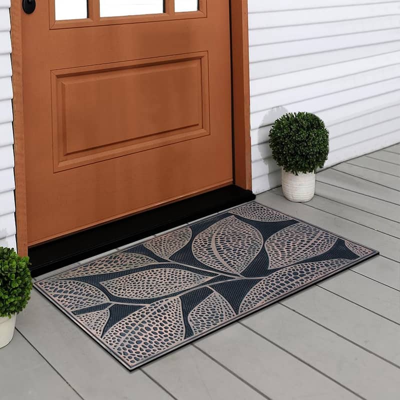 A1HC Welcome Rubber Pin Mat, Beautifully Copper Finished 18" X 30"