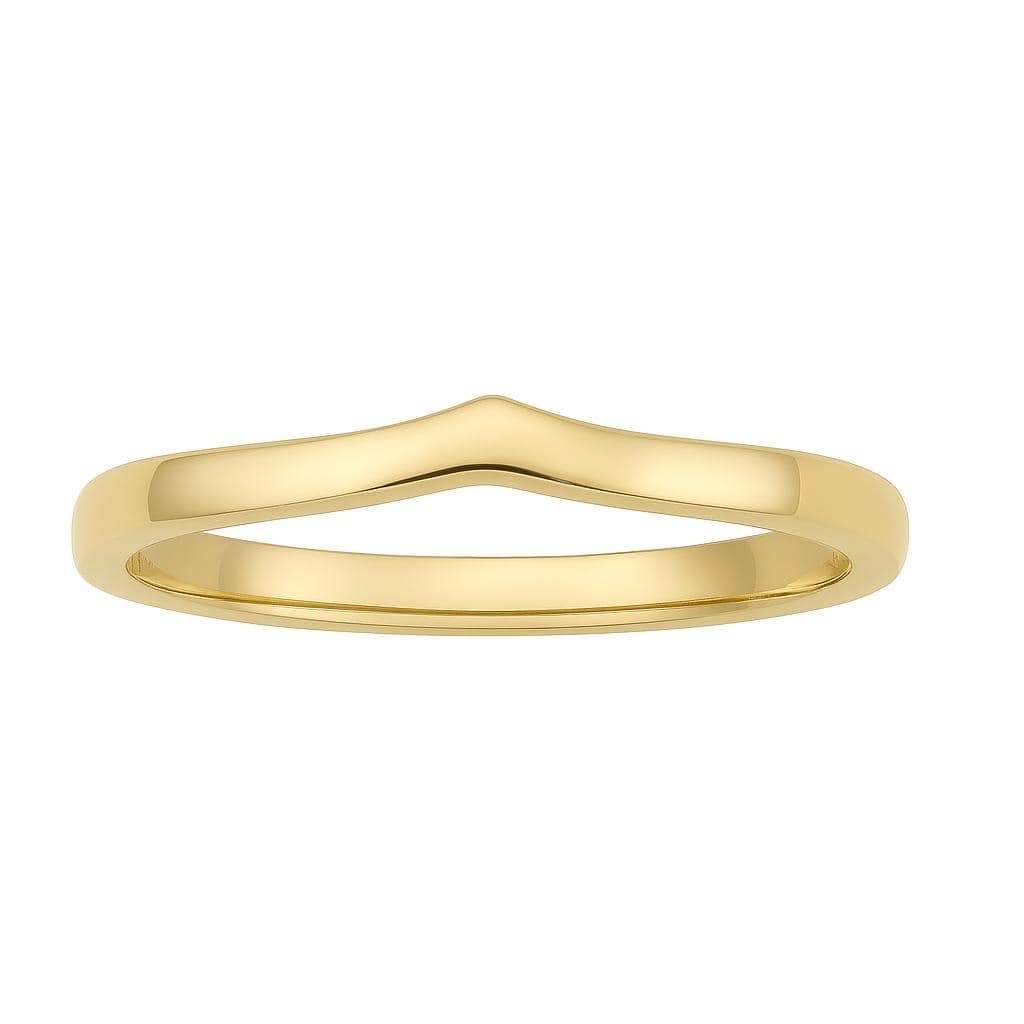 Fremada 14k Yellow White or Rose Gold 3.25 millimeter Chevron Midi Stackable Minimalist Ring