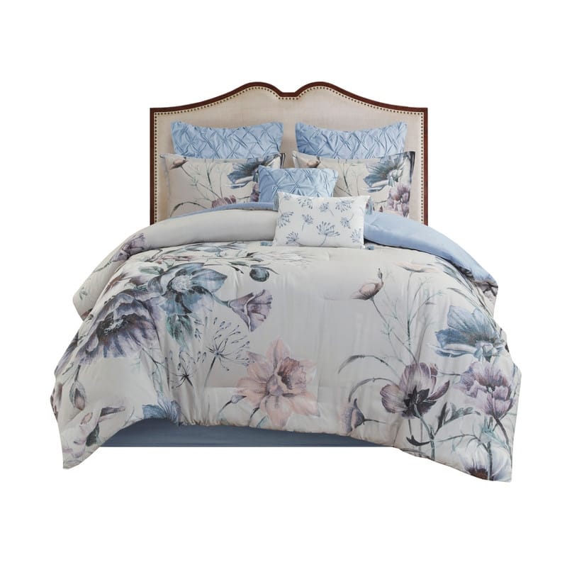 8 Piece Cotton Printed Comforter Set