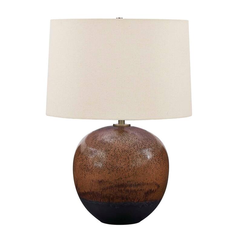 Uttermost Brownell Rust Brown Table Lamp - 17.00" W x 23.75" H x 17.00" D