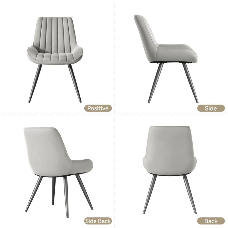 Modern Dining Chairs Set of 2, Comfy Dining Room Chairs with Thick Cushions, Upholstered Fabric Kitchen Side Chairs