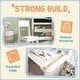 preview thumbnail 7 of 7, Qaba Kids Table and Chair Set, 3 in 1 Kids Art Table and Chair Set with Storage, Blackboard, Roll Paper, for 3-8 Years, White