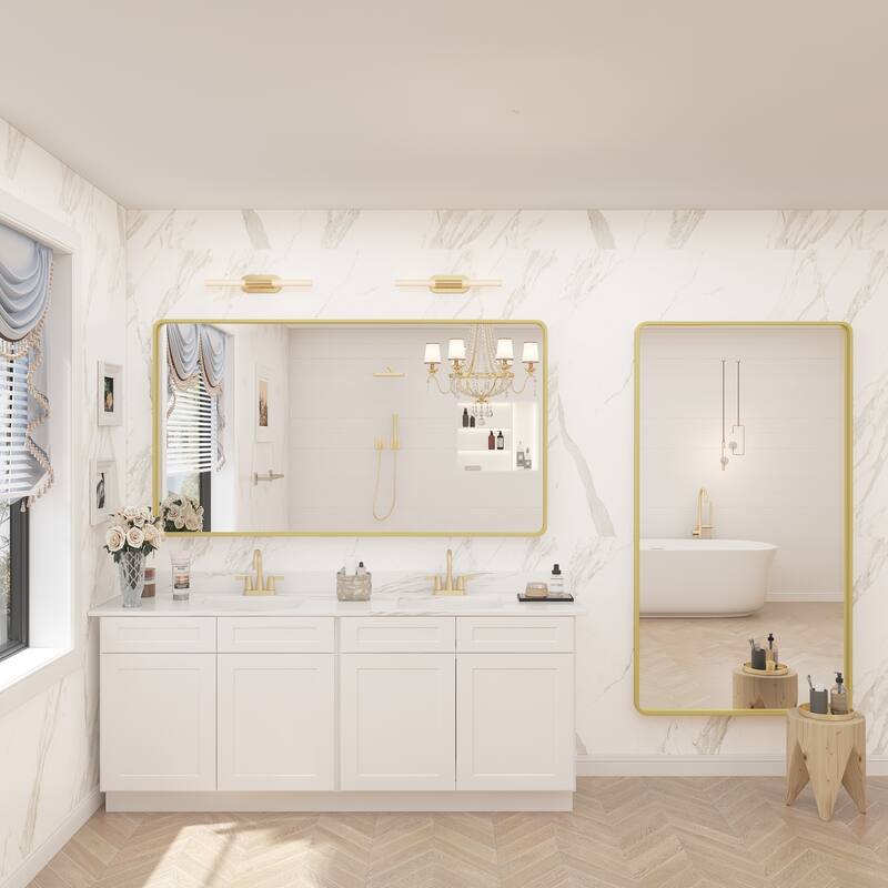 Aluminum alloy Framed Tempered Glass Wall Bathroom Vanity Mirror