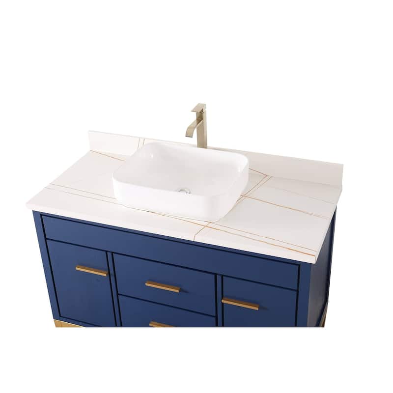 48" Tennant Brand Modern Style Beatrice Vessel Sink Bathroom Vanity