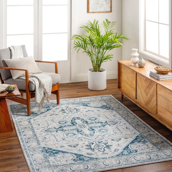 slide 2 of 36, Livabliss San Francisco Updated Traditional Area Rug Blue/Grey - 9' 2" x 12'