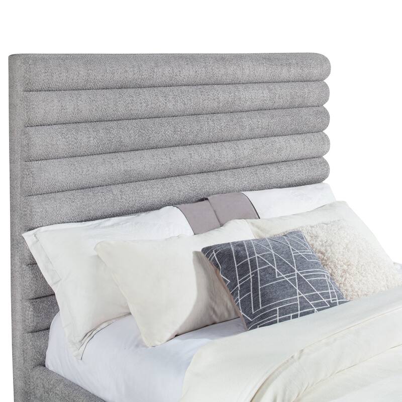 Fandango Grey Boucle Upholstered Queen Bed