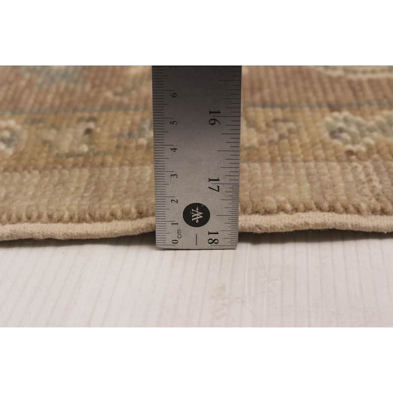 ECARPETGALLERY Hand-knotted Oushak Taupe Wool Rug - 8'1 x 10'0