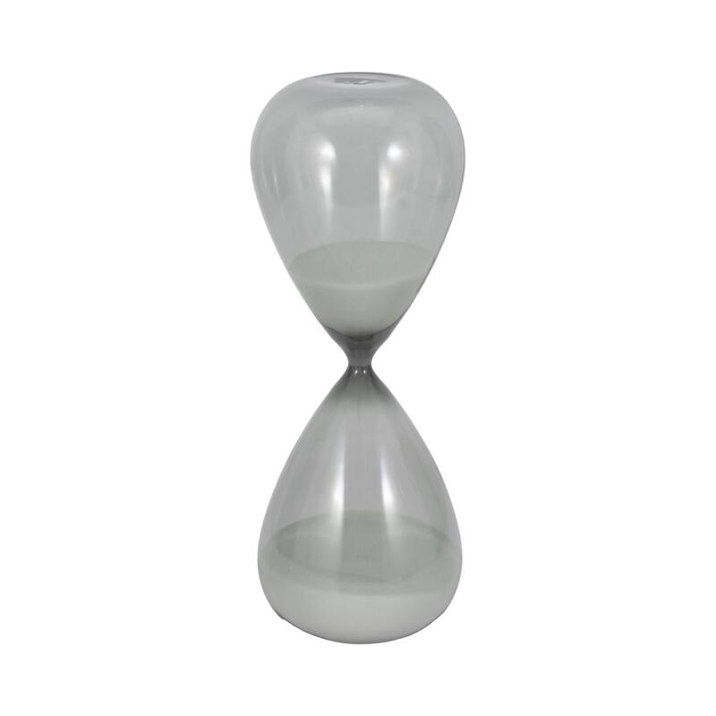Modern Glass Hourglass Sculpture - Home Decor