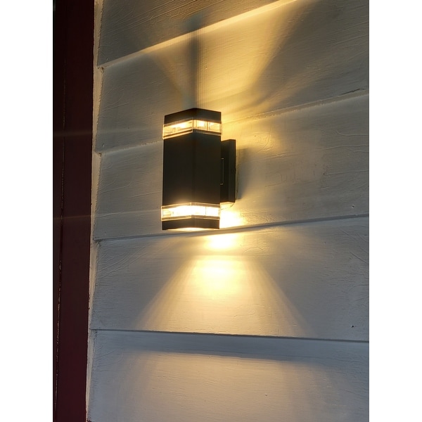 Warm White 3000K Outdoor Wall Lamp LED Up Down Wall Light Sconces Cylinder Exterior Lantern 20W Ultra Bright 2000lm Waterproof IP65 5 Years Warranty Okelux Lighting Inc 