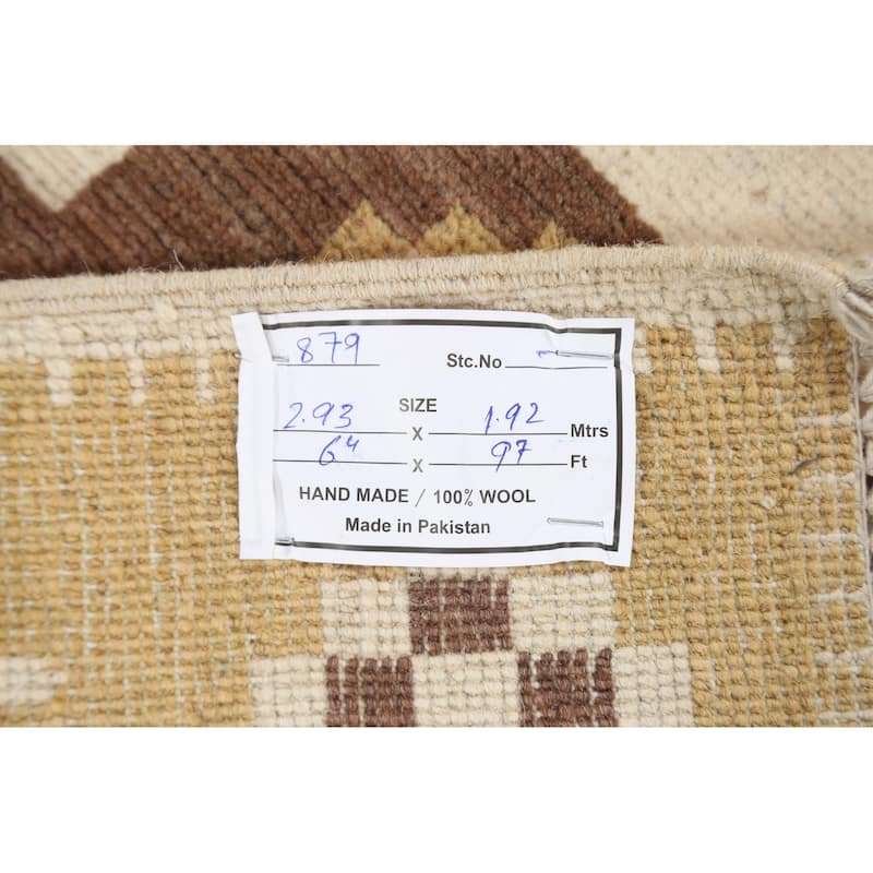 Tribal Geometric Gabbeh Kashkoli Oriental Area Rug Wool Hand-knotted - 6'4" x 9'7"
