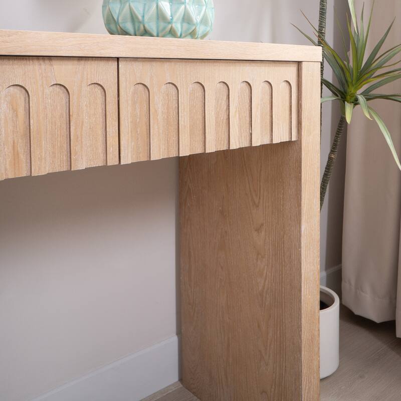 Contemporary Black Console Table – 59.2" Entryway Storage with 4 Drawers