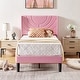 preview thumbnail 2 of 16, Javlergo Set of 2 Twin Size Upholstered Bed Frame With Tufted Headboard, No Box Spring Needed