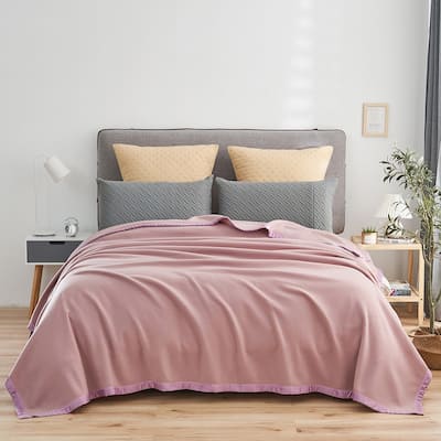 All Seasons Year Round Sheet Blanket with Satin Hem