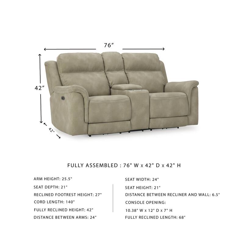 Signature Design by Ashley Next-Gen DuraPella Power Reclining Loveseat with Console
