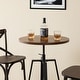 preview thumbnail 46 of 60, Glitzhome Industrial Modern Adjustable Bar Table Rustic Steel 3-Piece Pub Sets