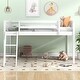 preview thumbnail 3 of 5, Twin Size Wood Low Loft Bed with Ladder, ladder can be placed on the left or right, White