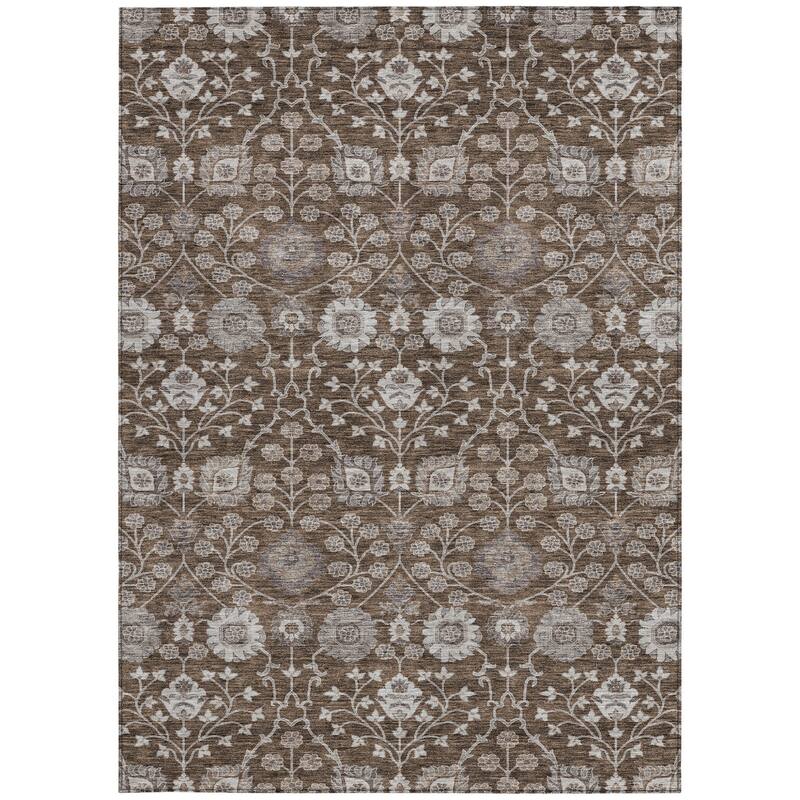 HomeRoots Floral Transitional Rectangle Outdoor Rug