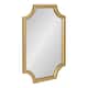 Kate and Laurel Hogan Scalloped Wood Framed Mirror - 20x30 - Gold