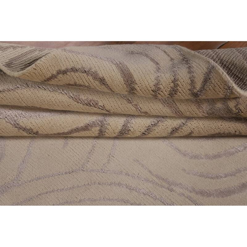 Gabbeh Oriental Area Rug Hand-Knotted Wool Carpet - 5'11" x 8'7"