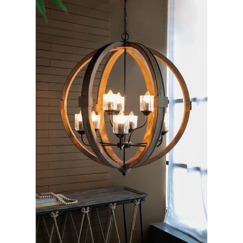 9- Light Globe Chandelier