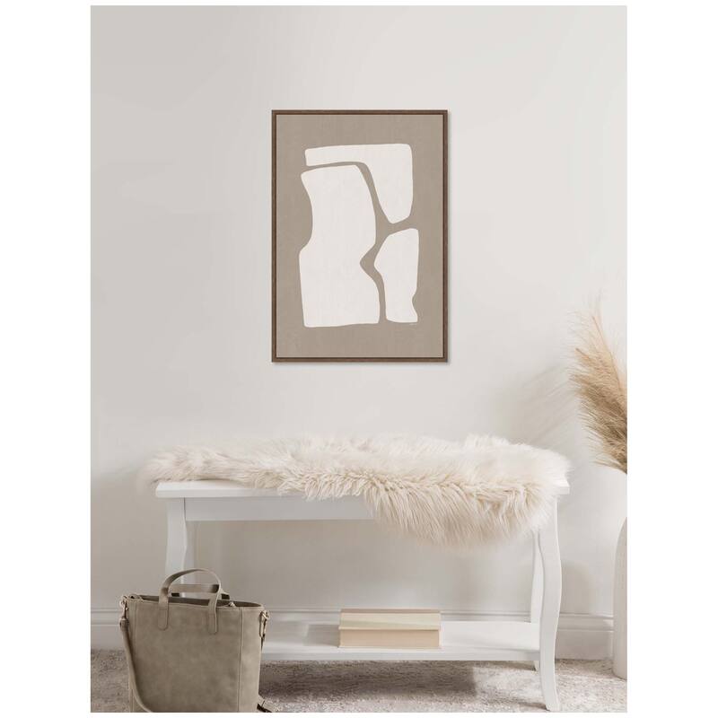 Kate and Laurel Organic Figures No. 2 by Gabrielly Guedes Framed Canvas Wall Art Print