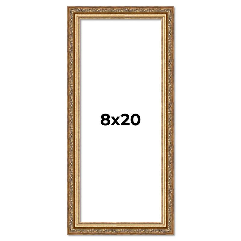 8x20 Frame Red Solid Wood Picture Frame Width 1.75 Inches | Interior Frame Depth 1 13/16 Inches