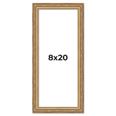 8x20 Frame Red Solid Wood Picture Frame Width 1.75 Inches | Interior Frame Depth 1 13/16 Inches