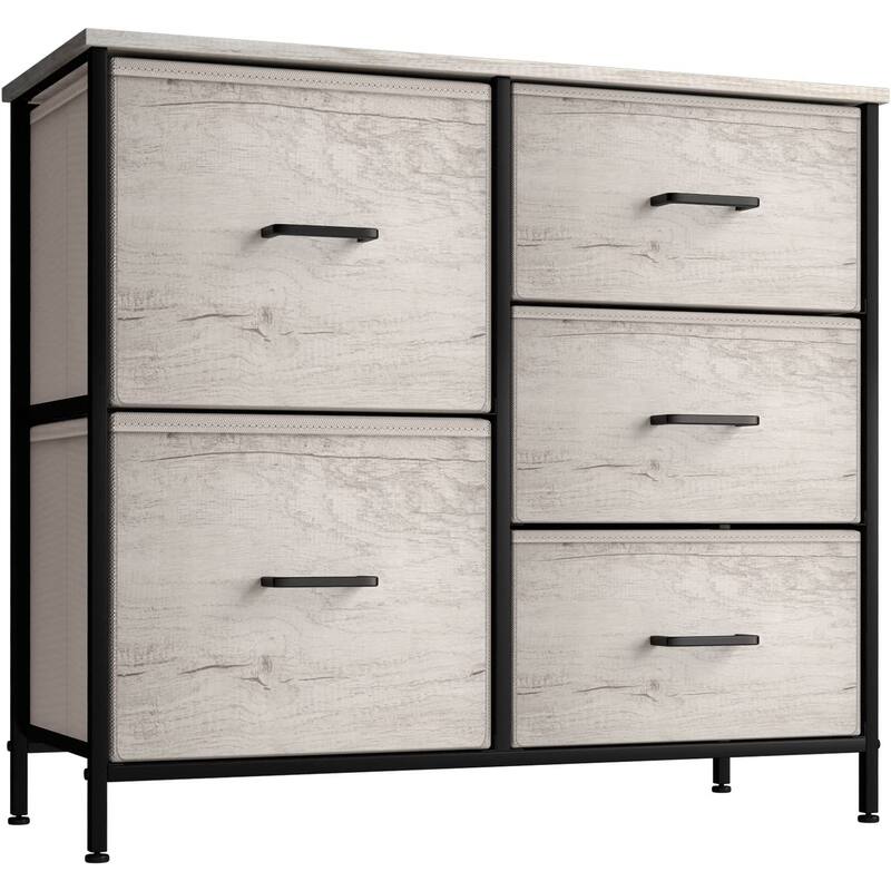 Dresser w/ 5 Drawers - Furniture Storage Tower Unit for Home, Bedroom