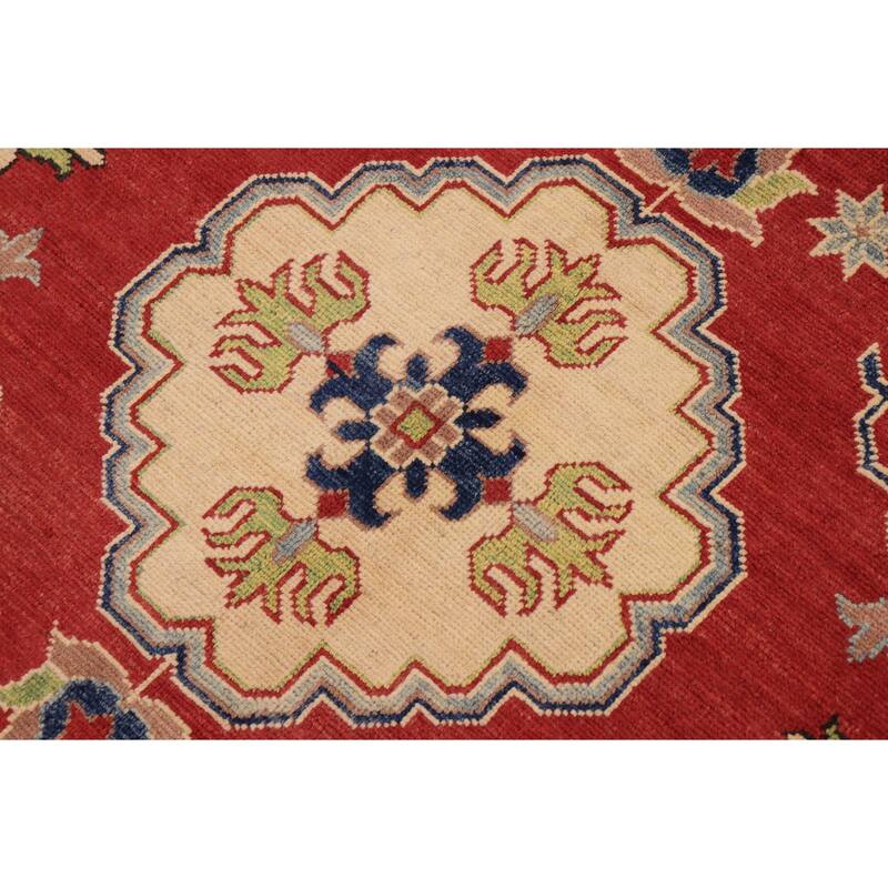 Tribal Kazak Quinten Red/Beige Wool Rug - 8'11'' x 11'9''