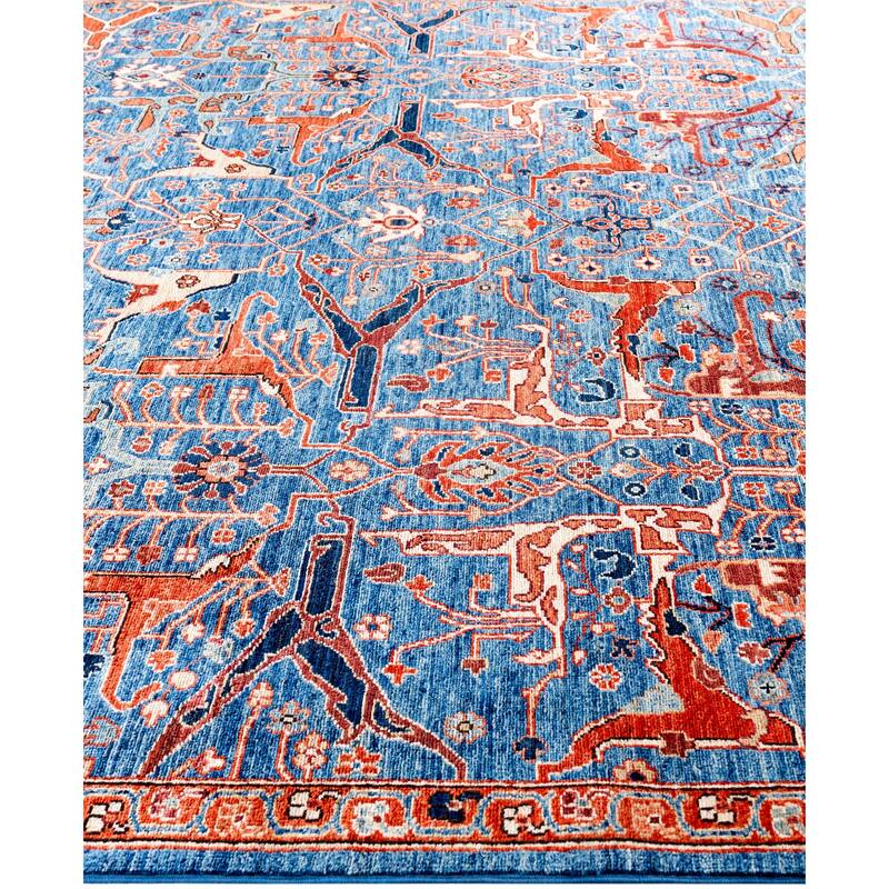 Serapi One-of-a-Kind Hand-Knotted Area Rug - Blue - 8' 0" x 9' 10"