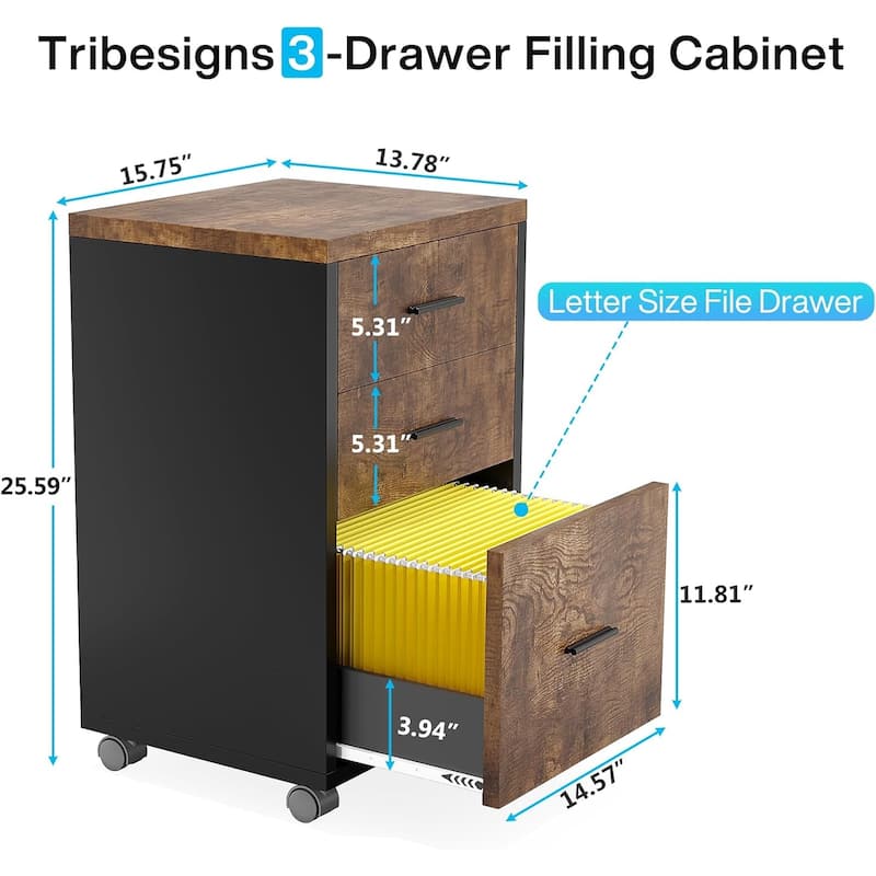 83" L-Shaped Executive Desk, Large L Office Desk with 3-Drawer Mobile File Cabinet, Business Furniture Desk Workstation