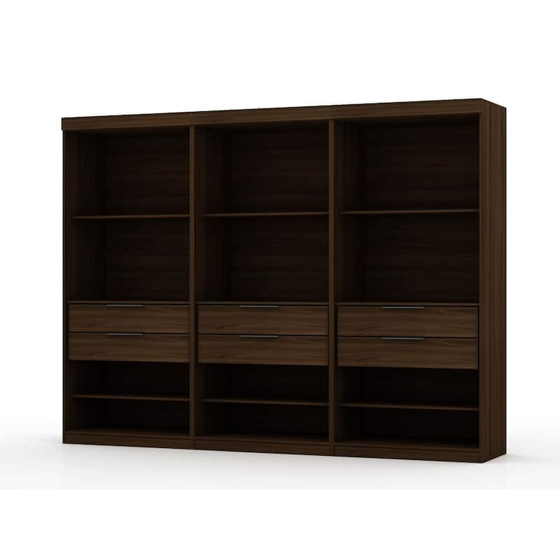 Manhattan Comfort Mulberry 36" Wardrobe Closet - Set of 3