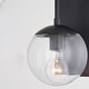 preview thumbnail 10 of 11, VAXCEL Keeler 12 in. H 1-Light Matte Black Contemporary Outdoor Wall Sconce, Metal, Clear Glass Globe Shade, LED Compatible