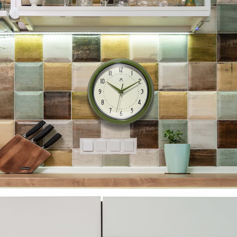 Round Retro Kitchen Wall Clock by Infinity Instruments