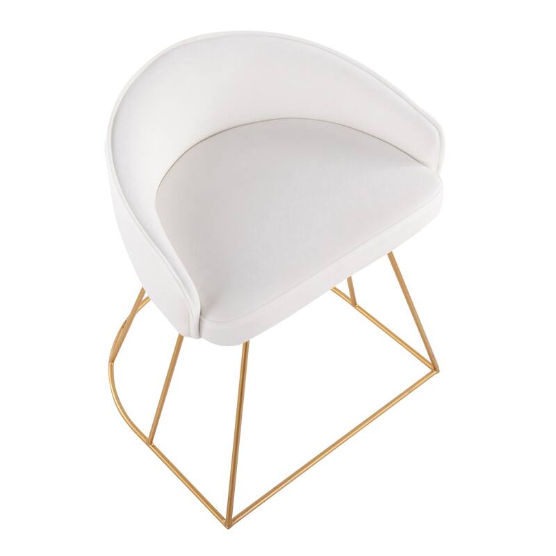 Silver Orchid Haid Velvet Upholstered Vanity Stool
