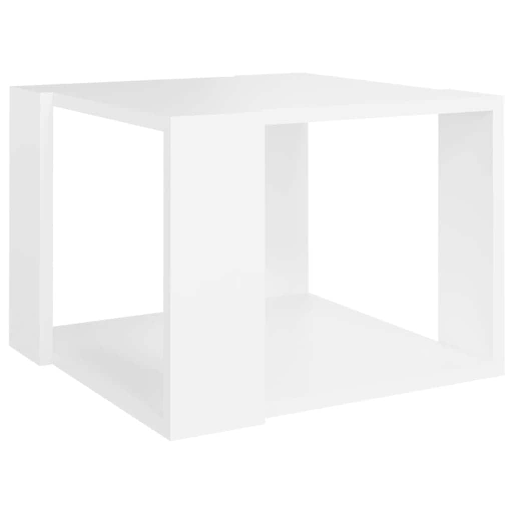 vidaXL Coffee Table White 16"x16"x12" Engineered Wood