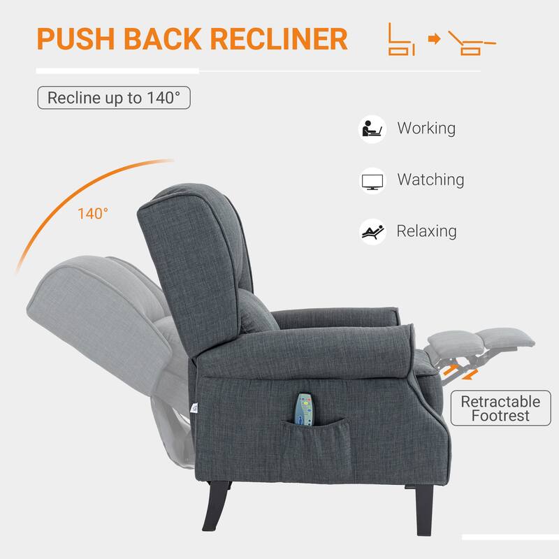 Vibrating Massage Recliner Chair with Heat and Footrest