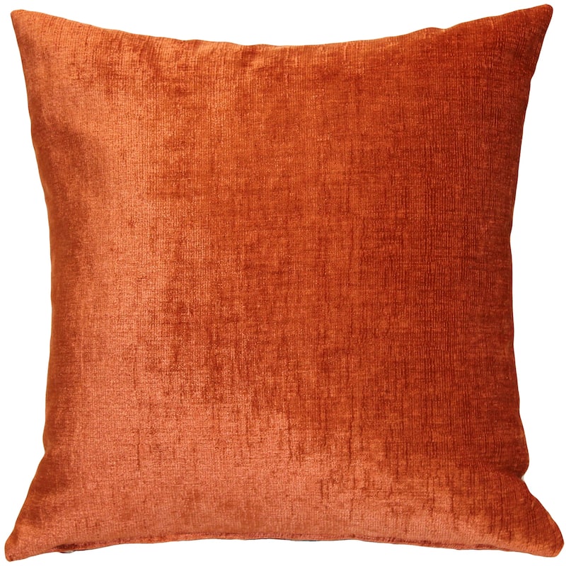 Venetian Velvet Throw Pillow - 17"x17" - earthen orange