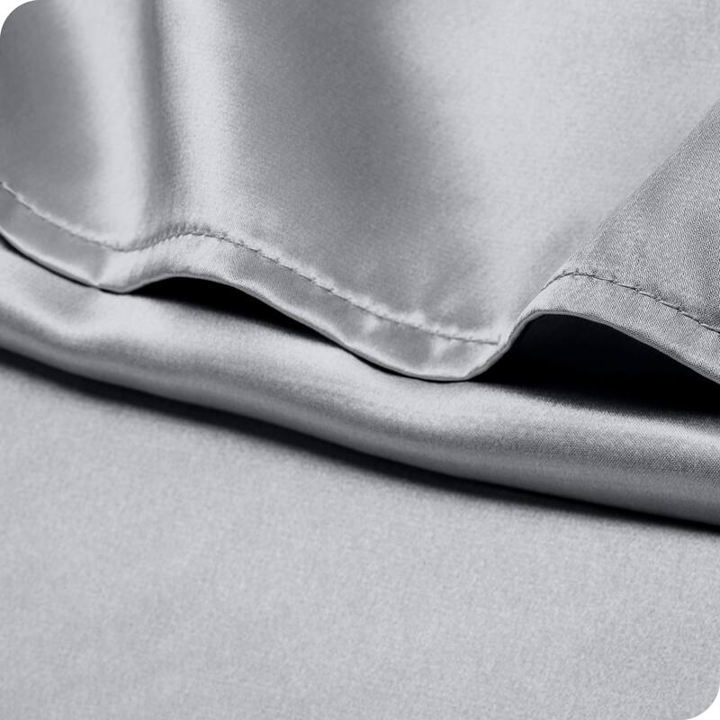 Bare Home Poly Satin Pillowcase Set for Hair and Skin (Set of 2)