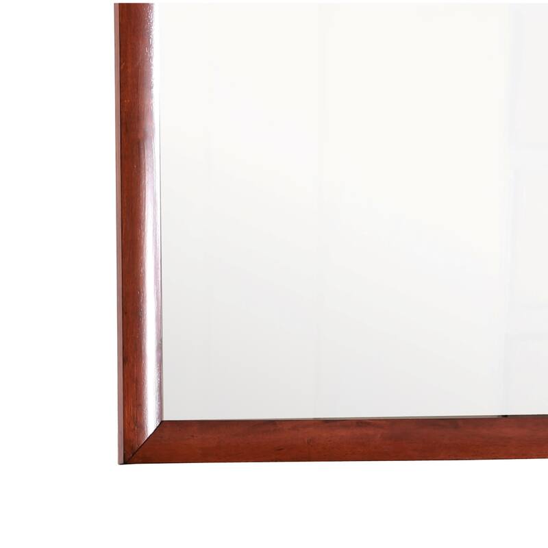 Rectangular Wooden Dresser Wall Mirror - 39" - Red