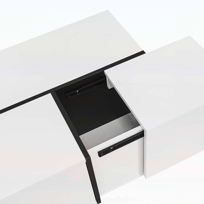 Extendable Coffee Table,Ample Storage for Living Room