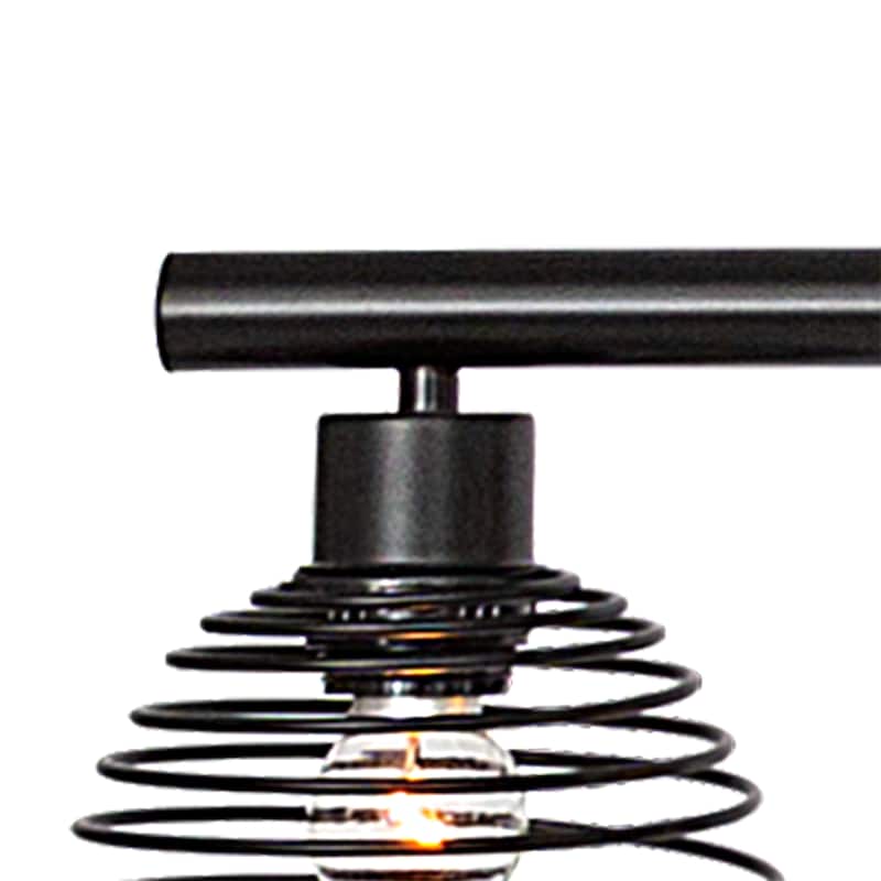 Modern 6-light Classic Black Kitchen Island Linear Pendant Lights - W49.21"*D5.51"*H8.66"